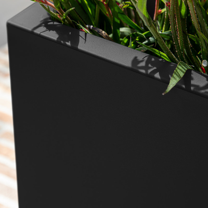 Veradek Block Series Raised Long Box Planter, Black, 30" H x 15" W x 38" D