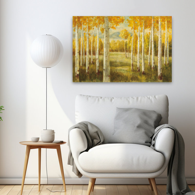 Art automnal et bouleau Aspen Birches, H 24 po x l 36 po