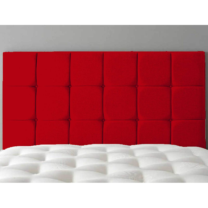 Ergun Upholstered Headboard, Single (3'), Red