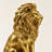 Gold Finish Seated Lion Garden Statue