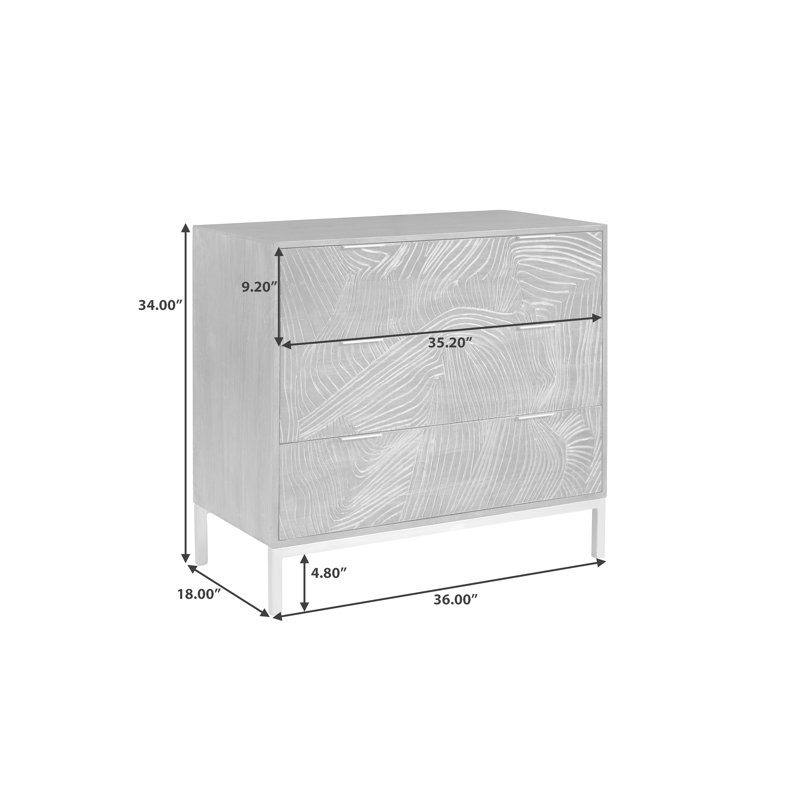 Commode décorative 3 tiroirs Rustic