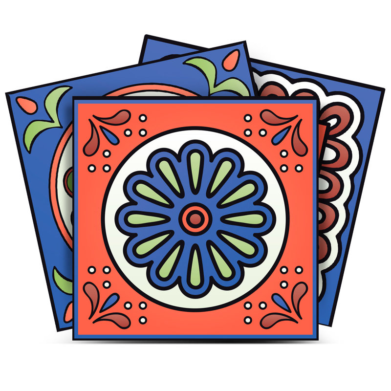 5'' W x 5'' L Vinyl Peel and Stick Mosaic Tile