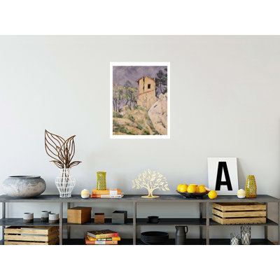 Maison avec mur fissuré, impression par estampe numérique Paul Cézanne
