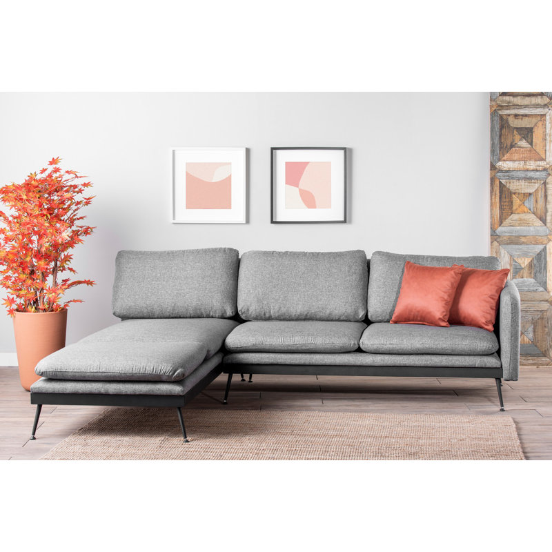 Canapé modulaire de 96,46 po Maristow, gris