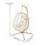 Egg-Shaped Hanging Chair with Soft Cushion & Headrest