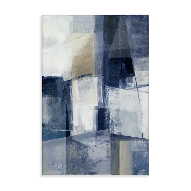  Art mural dynamique sur toile abstrait géométrique par Hannah Dawson, H 24 po x l 16 po