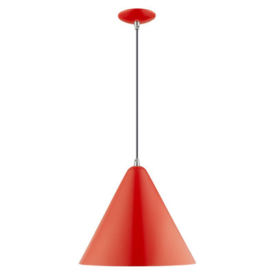Luminaire suspendu conique à 1 lumière Oaklee