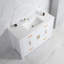 Ensemble de meuble-lavabo blanc avec lavabo en céramique-532239201
