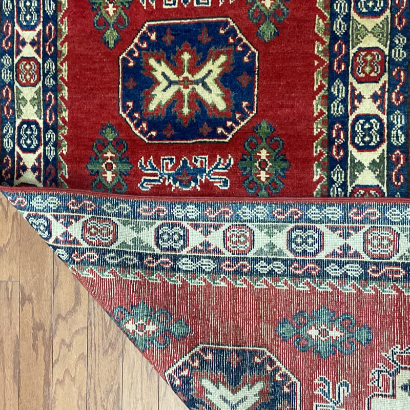  Handmade Kazak Wool Runner