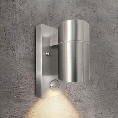 Outdoor GU10 Wall Light with PIR Motion Sensor