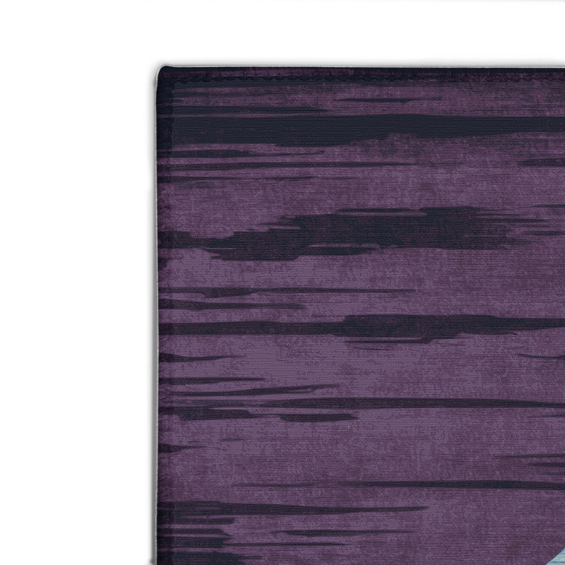 Tapis intérieur et extérieur mauve Watercolor, Rectangulaire 2 pi x 3 pi