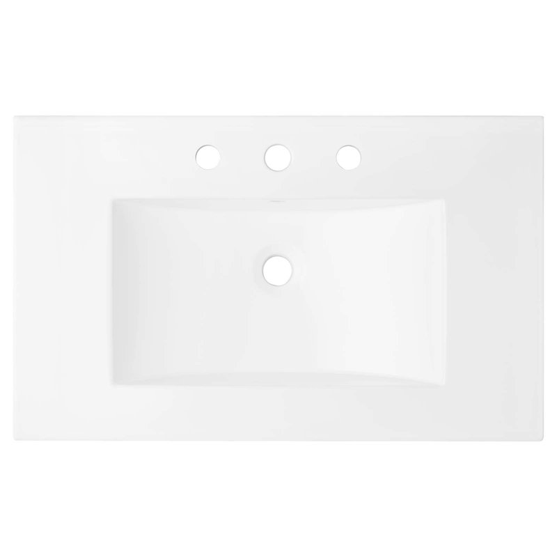 Soma 30" Oak White Rattan Bathroom Vanity with Ceramic Sink