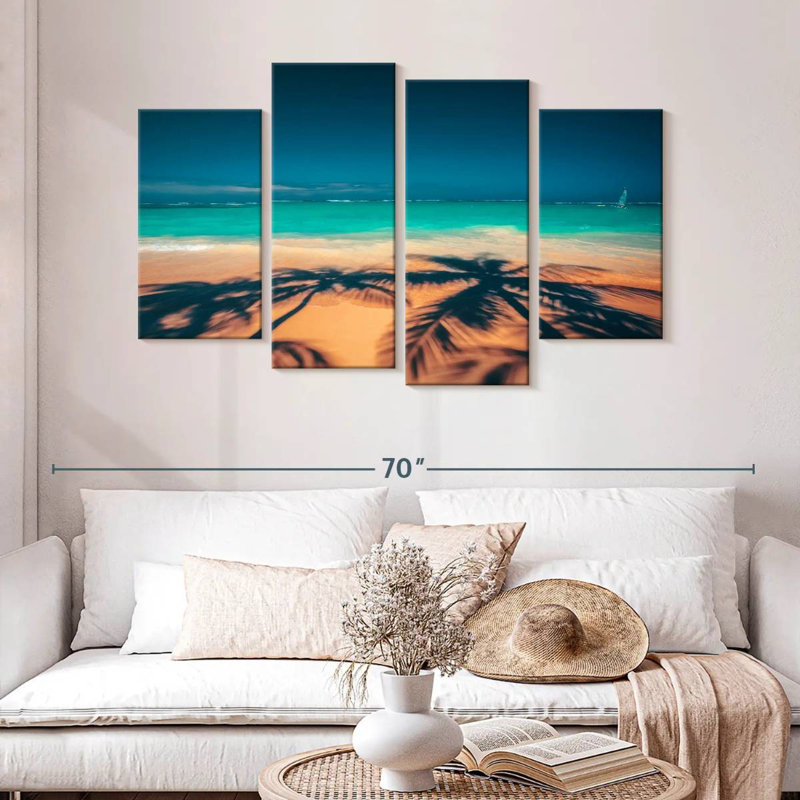 Gillard Dominican Palm Trees Shadow, 32" H x 52" W