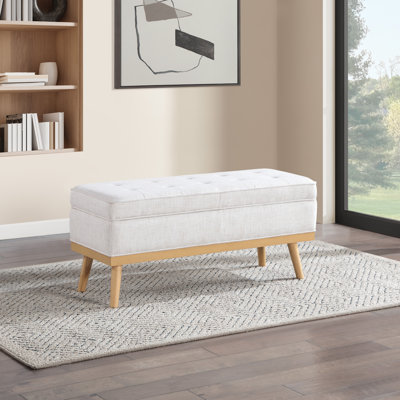 Boyu Polyester Blend Upholstered Storage Bench