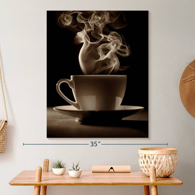 " Steaming Brewed Coffee Canvas Print "