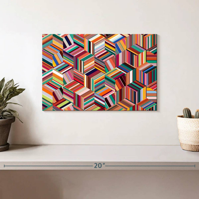 Cubes géométriques abstraits Avery, H 8 po x l 12 po