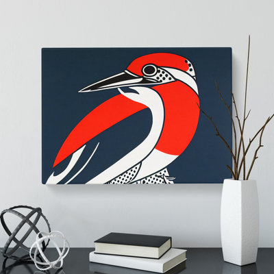 Delicious Kingfisher Bird - Wrapped Canvas