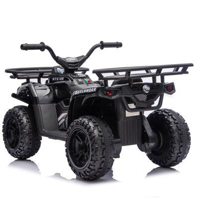 24V 80W*2 Electronic Kids Ride On ATV W/Off-Road Vehicle,Anti-Slip Tires,Crash Bars,Front and rear Storage Racks,Power display,LED Headlights&Bluetooth,High-power System for Kids,Recommend age:3-5