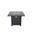 25" H X 30" W Steel Outdoor Fireplace Desk, Gray Modern Style, Push Button Ignition, Smoked Glass Heat Top, Propane/Natural Gas, Year-Round Use Fire Pit Table H, Look, Gas Tank, Glass, Exterior
