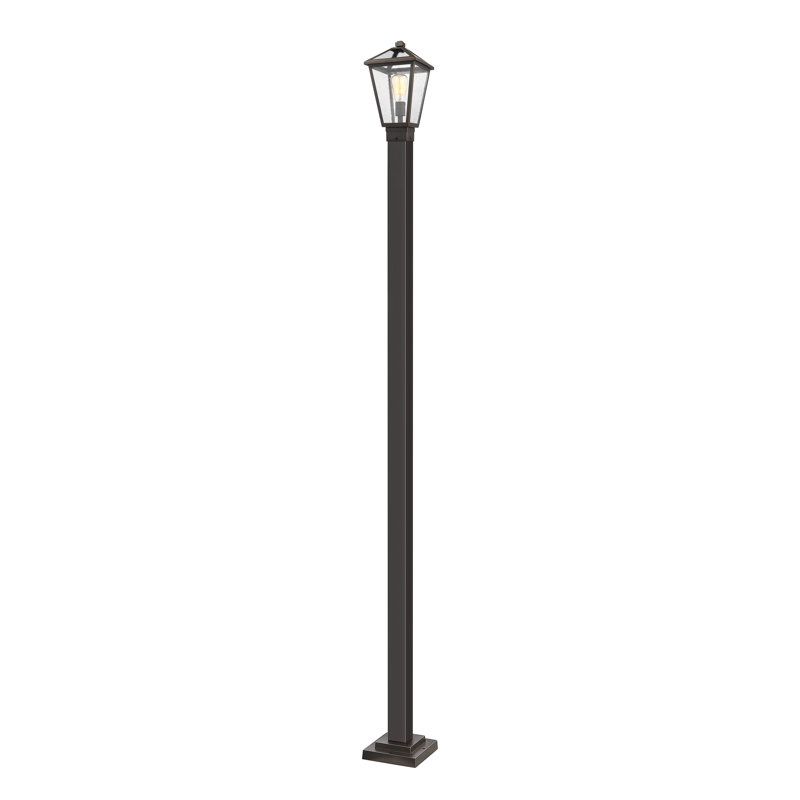 Pier Mount Light, Rubbed Bronze, Seeded, 110" H x 9.75" W x 9.75" D