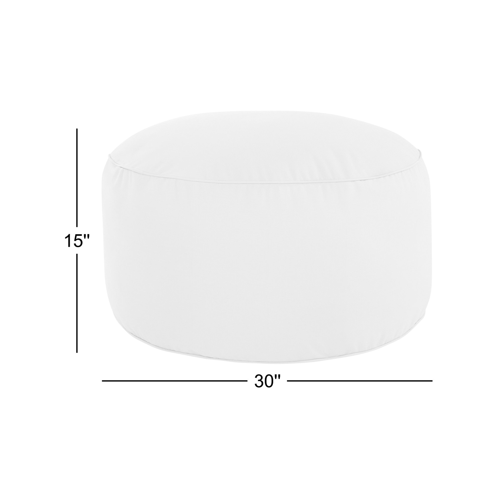 Demi Round Upholstered Outdoor Ottoman with Sunbrella® Cushion, Yellow