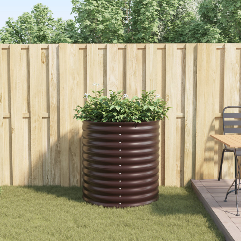 Raised Garden Bed, Brown, 81cm H x 80cm W x 80cm D