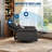 Swivel Rocker Recliner Chair, Manual Nursery Glider with PU Leather and Supportive Backrest for Living Room