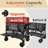 54" Double Decker Wagon Cart with Wheels Foldable, 550L Large Capacity Collapsible Wagon, 550LBS Load Heavy Duty Wagons Carts, Retractable Height & Extra Long Folding Beach Wagon-108685110