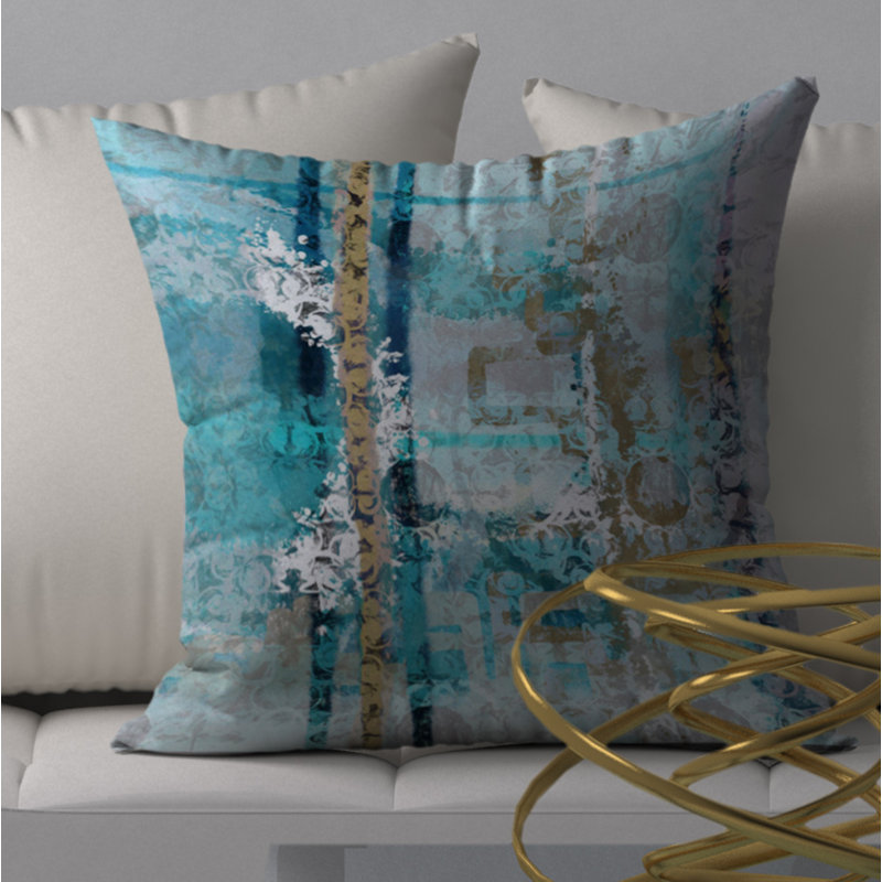 Housse de coussin décorative carrée à approbation de confiance et insert, 24 po x 24 po