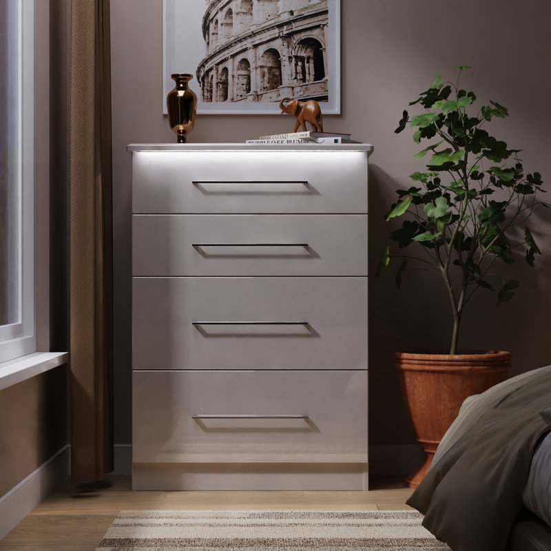 77cm W 4 - Drawer Chest of Drawers, Beige