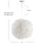 Luminaire sphère suspendu 1 voyant unique Anzalone