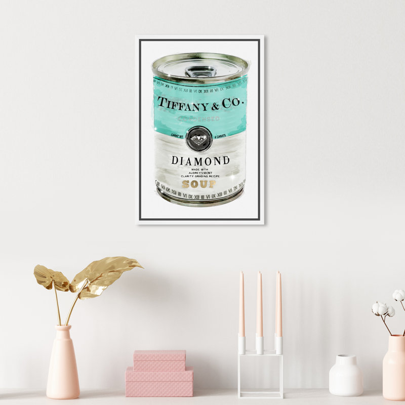 " Priceless Can ", 54" H x 36" W, White Framed