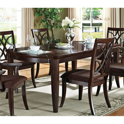 Gergina Dining Table In Dark Walnut 60255