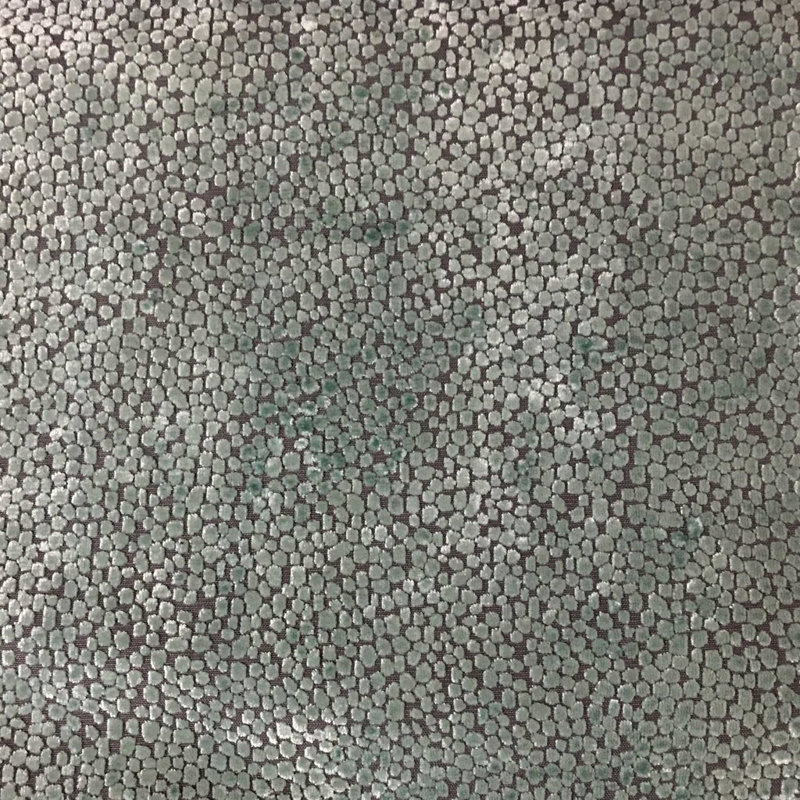 Tuscany-Florence Dots Burnout Velvet Fabric, Laguna