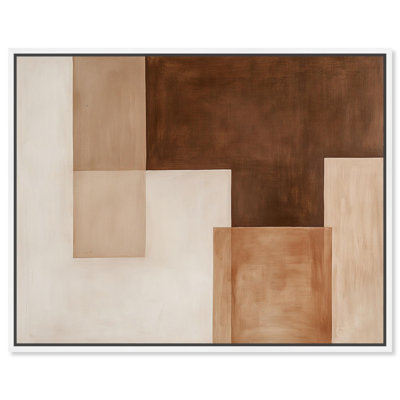 «Brown Panels II Canvas Modern Boho Abstract» par