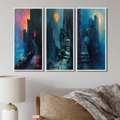 Forteresse rose du dragon I - Collection d'art mural Forteresses