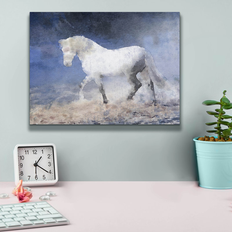 «Horse In The Fog Mist 3» par Irena Orlov, H 12 po x l 16 po x P 0,75 po