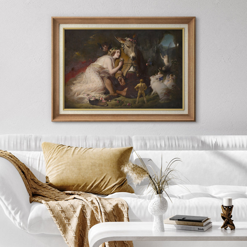 Illustration de scène romantique de licorne, images de salon, impression sur toile encadrée, impression numérique