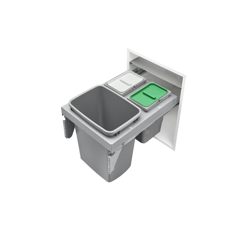 Poubelle rétractable en acier Rev-A-Shelf, H 18,81 po x l 16,22 po x P 21,65 po, 4
