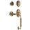 Nostalgic Warehouse Classic Plate C Grip Handleset with Single Cylinder Deadbolt and Fleur Lever