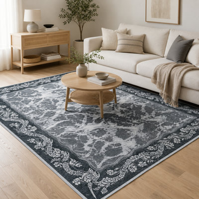 Tapis vintage à bordure florale vieillie, 274 x 366 cm, lavable à la machine, antidérapant, à poils courts, couleur chaude

Tapis d'appoint traditionnel de couleur terre cuite pour le salon ou la chambre