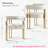 Rienna 18" Seat Height Chenille Upholstered Gold Kitchen Dining Armchair-1018381387