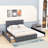 Vangelica Queen 2 Drawers Upholstered Platform Bed with Twin XL Size Trundle-1738374070