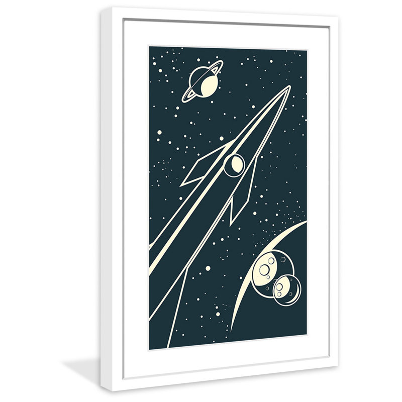 Deep Space 1 Piece Single Picture Frame and Floater Frame Wall Art on Canvas, 91cm H x 61cm W x 3.81cm D