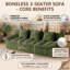Causeuse de 71 po avec accoudoirs inclinables et coussin double 71 po.-981794765