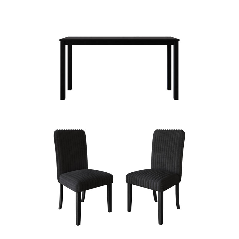 Baylor Writing Desk with Chair Set, Black