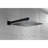Wall Mounted Matte Black 12" Shower Head - Self-Cleaning Nozzle For Smooth Water Discharge Brass Matches American Standard Pipe Rain Clear Effluence-121077211