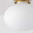 1-light Oval Glass Semi Flush Mount