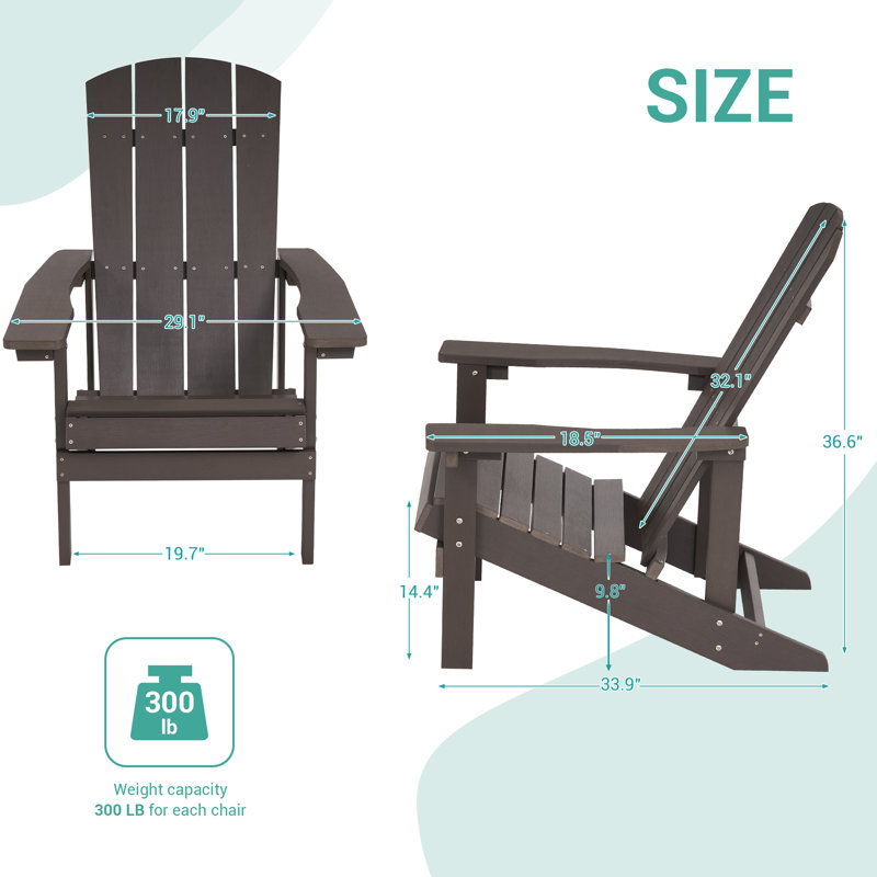 Lamonica HIPS Adirondack Chair, Coffee