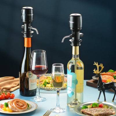 Expert Adjustable Electric Wine Aerator – Instant 240-Min Precision Decanting, Rechargeable & No-Drip Design, One-Touch Operation For 99% Wines & Spirits,  Gun Metal